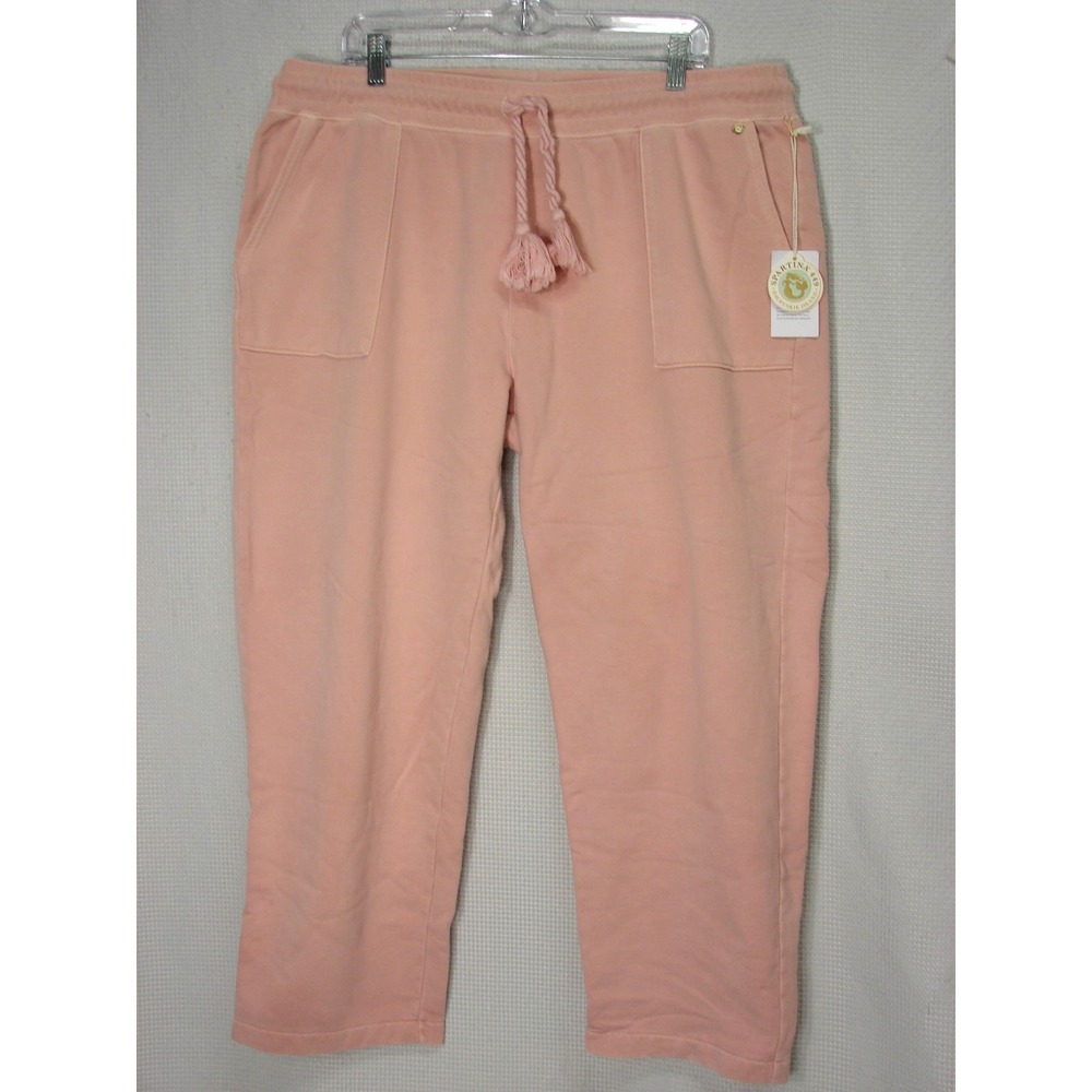 New Spartina 449 Pale Blush Pink Seaview Lounge Pull On Pants Womens XXL - Picture 1 of 11